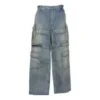24SS Cargo-byxor i denim med dragkedja, 2-vägs ”Blue” 773759TPW534868