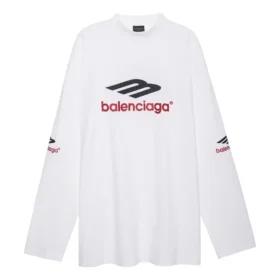 3B Sports Icon långärmad T-shirt, oversized ”White Black Red” 720250TPVD79065