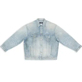 3B Sports vintage-Denim-jackor i stor storlek ”Light Blue” 704299TJW798469