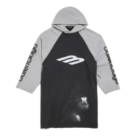 3B Stencil Raglan-T-shirt med huva, oversized ”Black” 790403TQVT51083