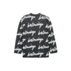 3D Scribble Crewneck bomullströja ”Black” 625985T31801070