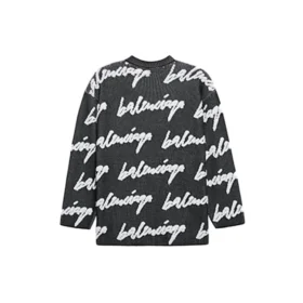 3D Scribble Crewneck bomullströja ”Black” 625985T31801070