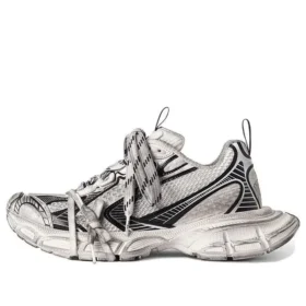 3XL-Sneakers ”Vit och svart mesh och polyuretan” 734734W3XL49710