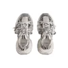 3XL-Sneakers ”Vit och svart mesh och polyuretan” 734734W3XL49710