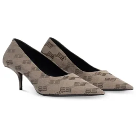 60 mm Square Knife BB Monogram pumps ”Tan” 707353W2I103020