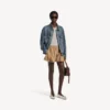 A-linjeformade boxershorts för damer i sandbeige