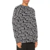 All Over Balenciaga Paris Intarsia-tröja ”Black White” 599826T31701070