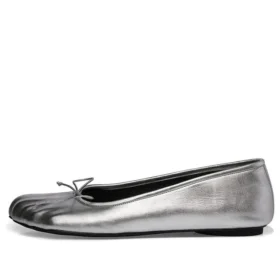 Anatomiska ballerinaskor ”Silver Shiny Soft Sheepskin” 714260WBFA18001