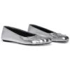 Anatomiska ballerinaskor ”Silver Shiny Soft Sheepskin” 714260WBFA18001