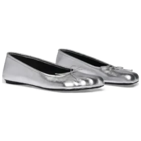 Anatomiska ballerinaskor ”Silver Shiny Soft Sheepskin” 714260WBFA18001