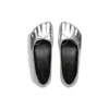 Anatomiska ballerinaskor ”Silver Shiny Soft Sheepskin” 714260WBFA18001