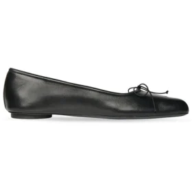 Anatomiska ballerinaskor ”Svart glänsande mjukt fårskinn” 714260WBCW01000
