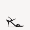 Avenue-sandaler med rosett för damer i svart/silver Avenue-sandaler med rosett för damer i svart/silver
