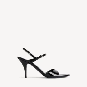Avenue-sandaler med rosett för damer i svart/silver