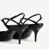 Avenue-slingback för dam i svart/silver
