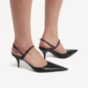 Avenue-slingback för dam i svart/silver