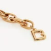 B-länkararmband för damer i glänsande guld