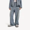 Baggy-jeans för herr i mörkblått med denim-sömmar Baggy-jeans för herr i mörkblått med denim-sömmar
