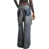 Baggy-jeans med lappade fickor ”Blue” 751111TDW143359