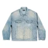 Bal Diagonal Allover Oversized-jackor ”Light Blue Japanese Ring Denim” 773616TPW534868