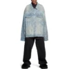Bal Diagonal Allover Oversized-jackor ”Light Blue Japanese Ring Denim” 773616TPW534868