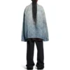 Bal Diagonal Allover Oversized-jackor ”Light Blue Japanese Ring Denim” 773616TPW534868