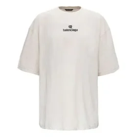 Balenciaga Alphabet Logo kortärmad tröja för män, grå/vit 641614TJVA99054