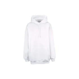 Balenciaga Back Alphabet för män, långärmad tröja med huva, vit 556113TAV379000
