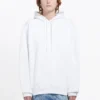 Balenciaga Back Alphabet för män, långärmad tröja med huva, vit 556113TAV379000