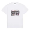 Balenciaga Band Portrait Printing Logo Retro kortärmad T-shirt för män, vit 612966TIV479000