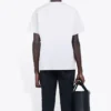 Balenciaga Band Portrait Printing Logo Retro kortärmad T-shirt för män, vit 612966TIV479000