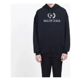 Balenciaga BB för män med bröstlogotyp, svart 556143TDV521000
