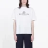 Balenciaga BB Paris-tryck, rundhalsad kortärmad retro-T-shirt för män, vit 594579TGV609000