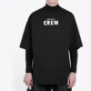 Balenciaga Crew-tröja för män med alfabettryck, kortärmad, svart 620969TIV741070