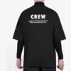 Balenciaga Crew-tröja för män med alfabettryck, kortärmad, svart 620969TIV741070