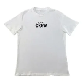 Balenciaga Crew-tröja med tryck, kortärmad, vit, herr 620941TIV749040