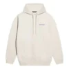 Balenciaga fleecetröja med långa ärmar för män, krämvit 600583TJVA89055