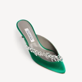 Balenciaga för dam | Manolo Blahnik-mules i gräsgrön