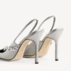 Balenciaga för dam | Manolo Blahnik-slingback i grå Plume
