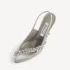 Balenciaga för dam | Manolo Blahnik-slingback i grå Plume