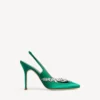 Balenciaga för dam | Manolo Blahnik-slingback i gräsgrön