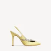 Balenciaga för dam | Manolo Blahnik-slingback i limegrönt