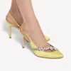 Balenciaga för dam | Manolo Blahnik-slingback i limegrönt