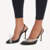Balenciaga för dam | Manolo Blahnik-slingback i svart