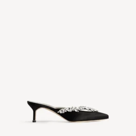 Balenciaga för damer | Manolo Blahnik-mules i svart