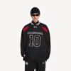 Balenciaga för herrar | NBA-samarbete: oversized långärmad T-shirt i svart/flerfärgad Balenciaga för herrar | NBA-samarbete: oversized långärmad T-shirt i svart/flerfärgad