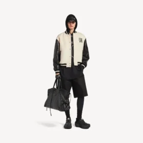 Balenciaga för herrar | Varsityjacka i samarbete med NBA i färgen ivory