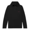 Balenciaga för män, broderad logotyp, halv dragkedja, hög krage, svart 486144TWK521000