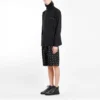 Balenciaga för män, broderad logotyp, halv dragkedja, hög krage, svart 486144TWK521000