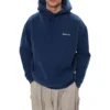 Balenciaga för män, fleecefodrad, lös passform, med huva och långa ärmar, blå 570811TJV854866